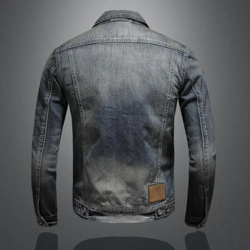 Veste en Jean pour Hommes avec Boutonnage et Poches Avant 5