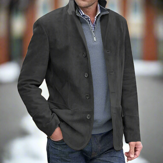 Veste en Suède pour Homme avec Coupe Ajustée 2