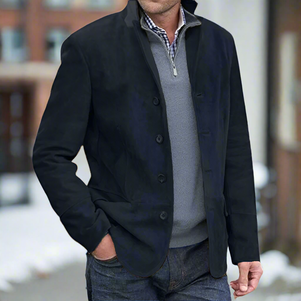 Veste en Suède pour Homme avec Coupe Ajustée 3