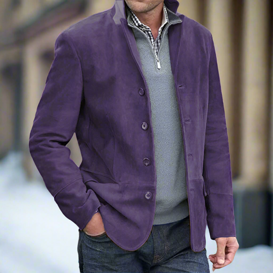 Veste en Suède pour Homme avec Coupe Ajustée 4