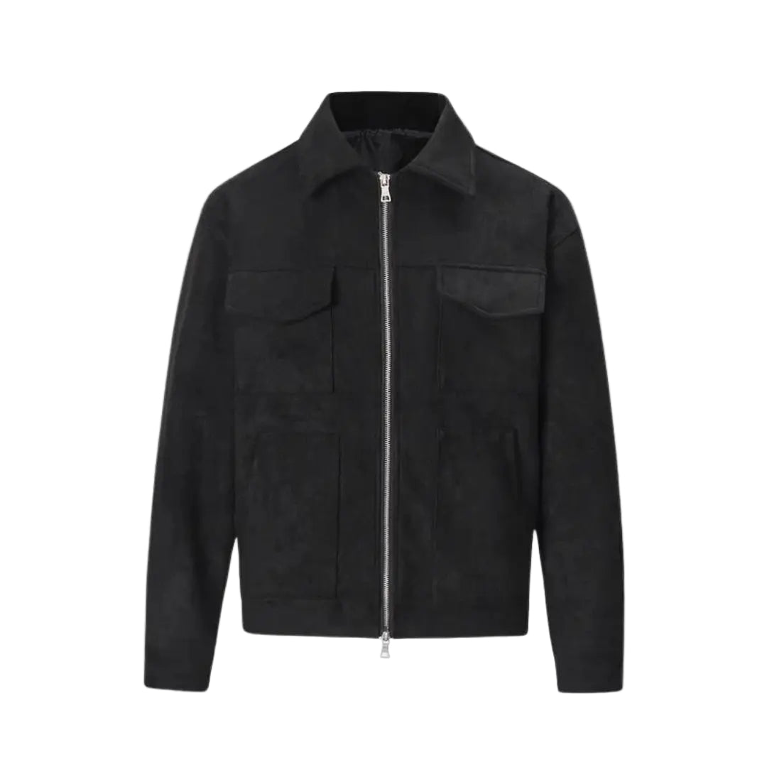 Veste en Suédine pour Homme Classique 0