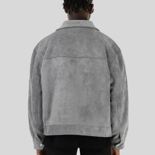 Veste en Suédine pour Homme Classique 4