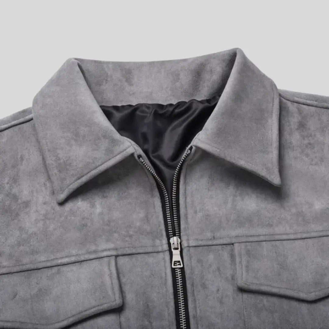 Veste en Suédine pour Homme Classique 5