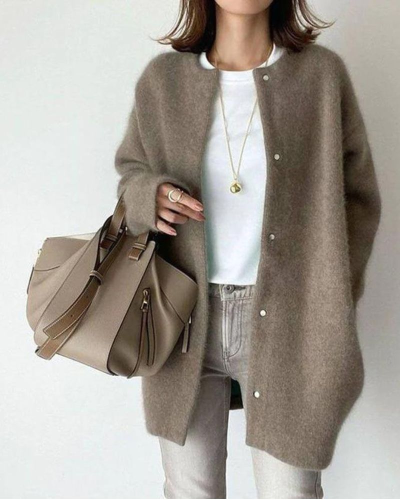 Veste en Tricot Femme Élégante en Matériau Égyptien 4