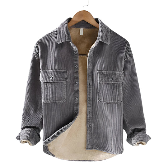 Veste en Velours Côtelé pour Homme Doublée Chaude 1
