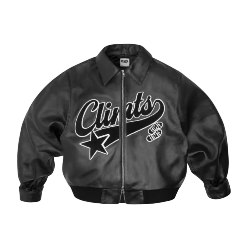 Veste en cuir brodée pour hommes Y2K Style Hip Hop 0