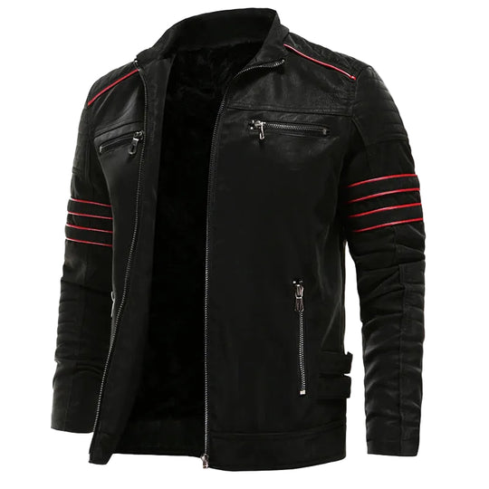Veste en cuir pour homme style biker 0