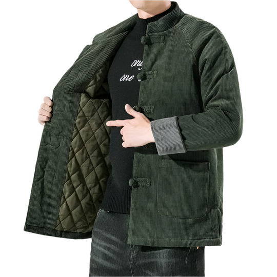 Veste pour Homme en Coton Corduroy avec Doublure Padded 0