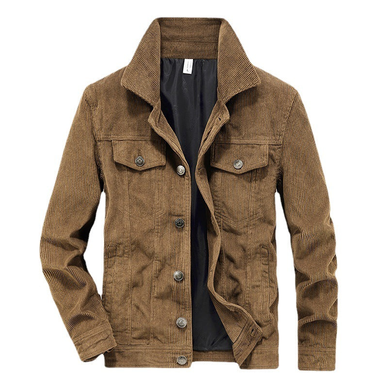 Veste pour Homme en Velours Côtelé Décontractée 0