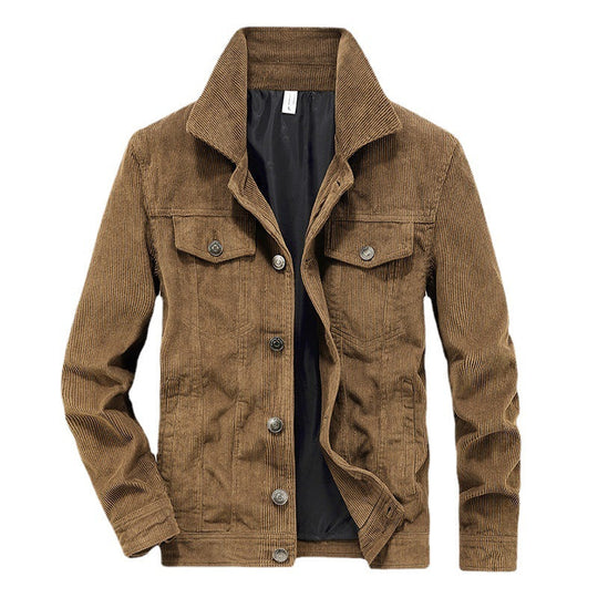 Veste pour Homme en Velours Côtelé Décontractée 0