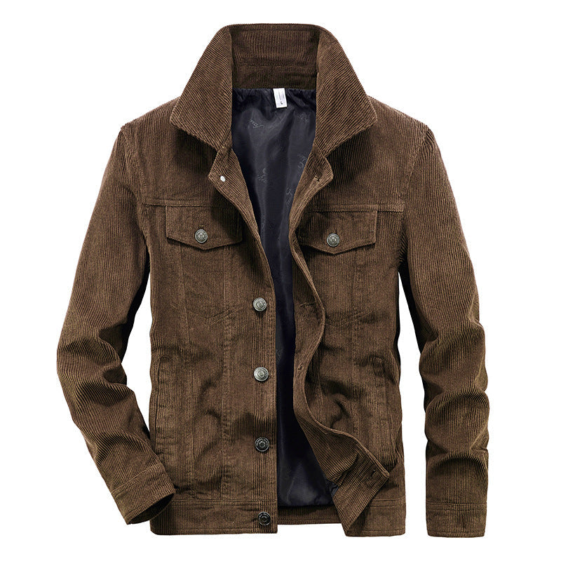 Veste pour Homme en Velours Côtelé Décontractée 1