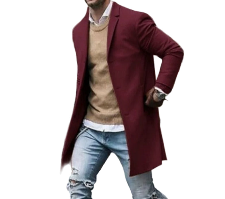 Veste pour Hommes Slim Fit en Laine Résistante au Vent 0