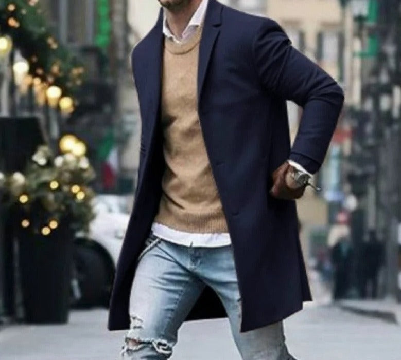 Veste pour Hommes Slim Fit en Laine Résistante au Vent 1