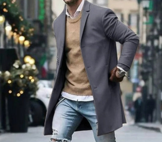 Veste pour Hommes Slim Fit en Laine Résistante au Vent 4