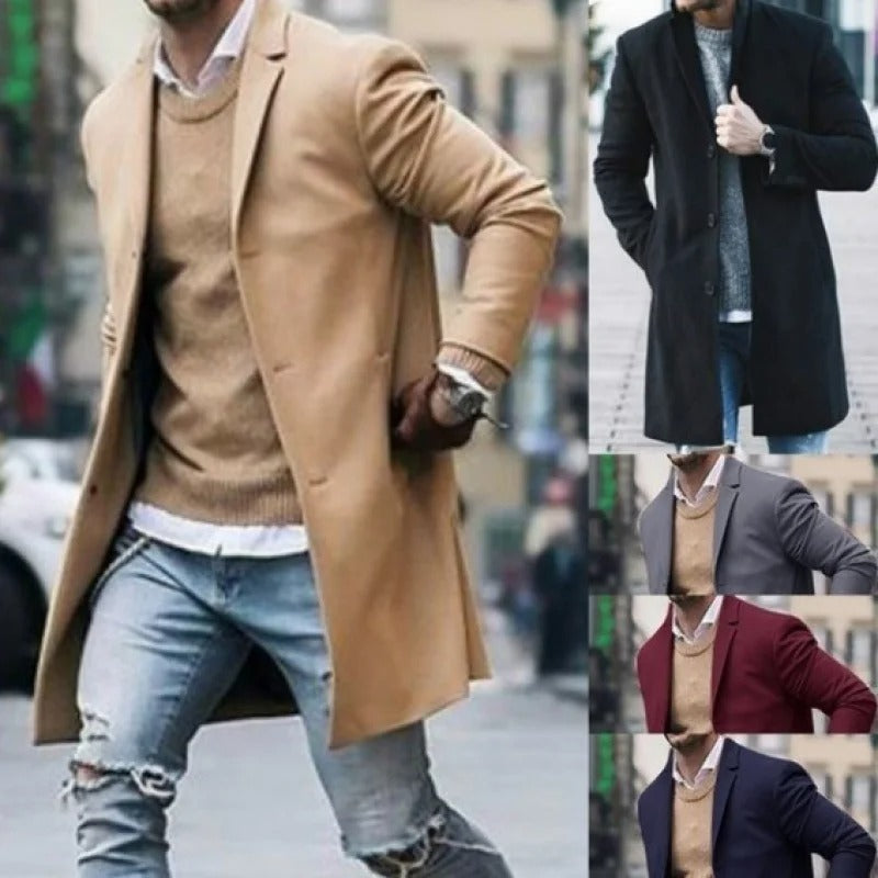 Veste pour Hommes Slim Fit en Laine Résistante au Vent 5