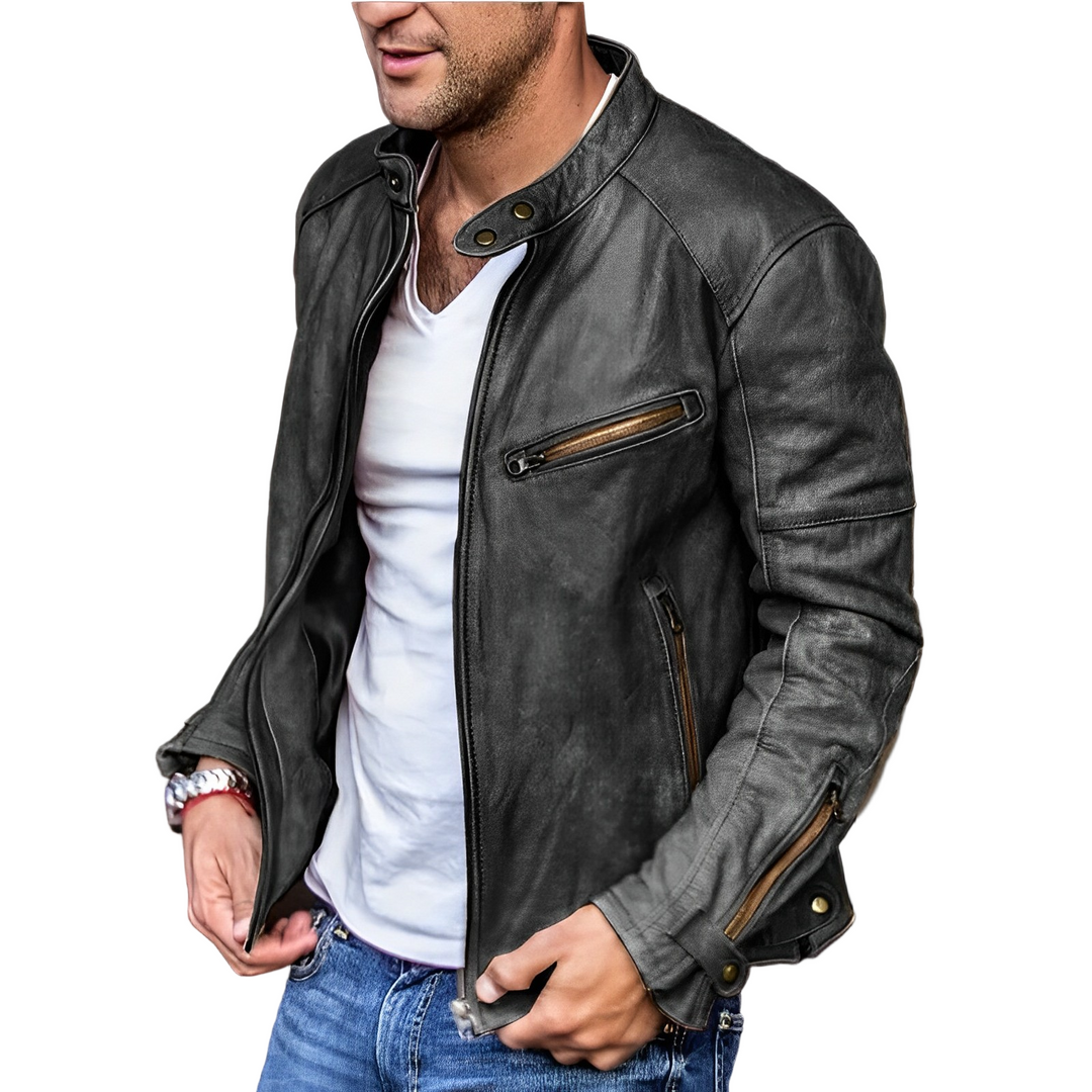 Veste pour Hommes à Col Montant Vintage 0