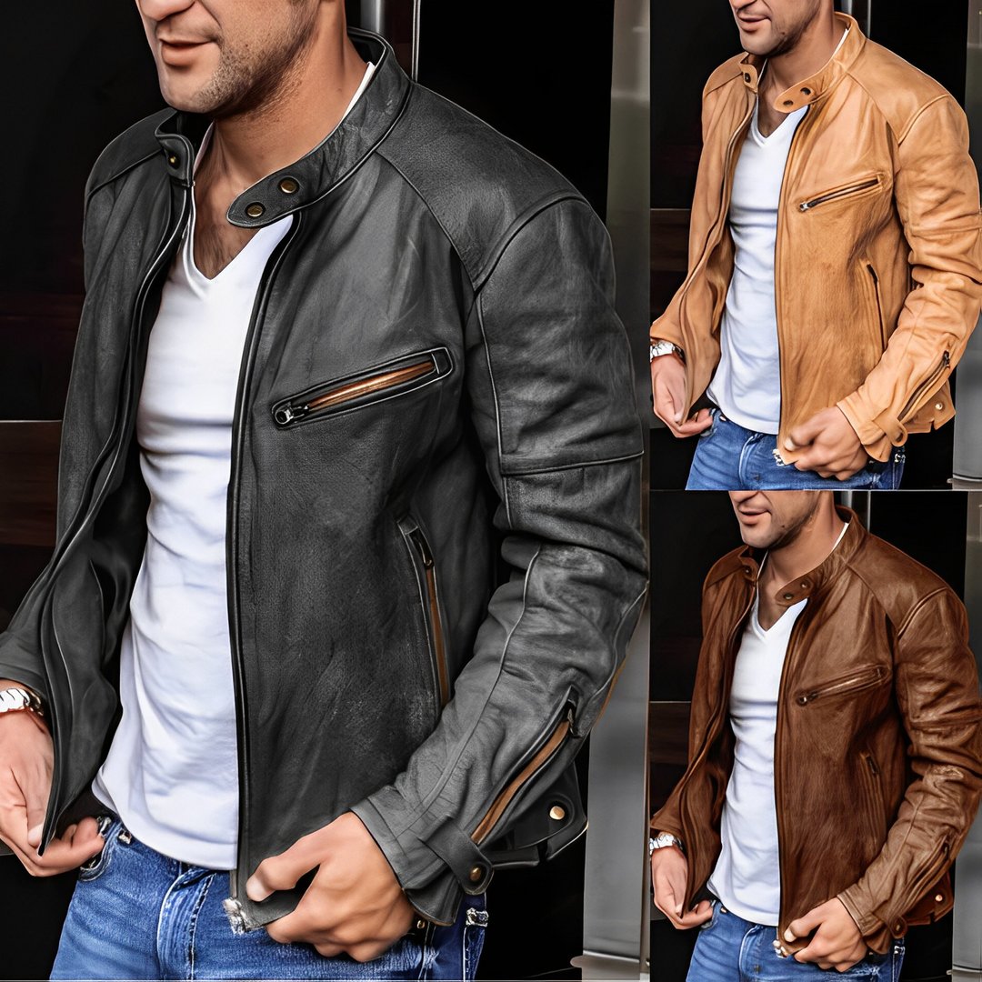 Veste pour Hommes à Col Montant Vintage 4