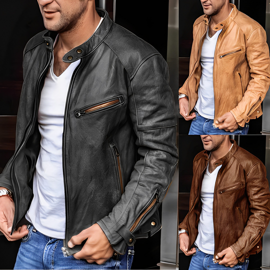Veste pour Hommes à Col Montant Vintage 4