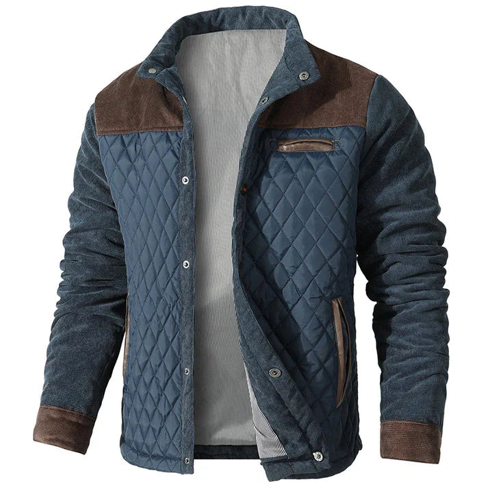 Veste pour hommes à col montant en tissu confortable 0