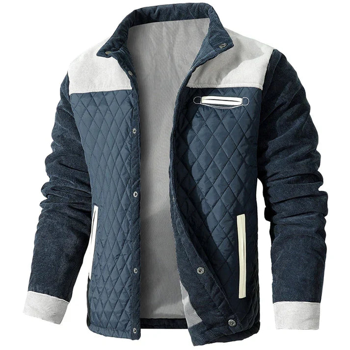 Veste pour hommes à col montant en tissu confortable 1