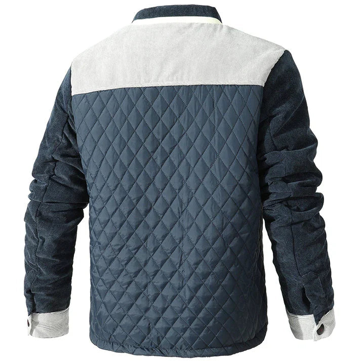 Veste pour hommes à col montant en tissu confortable 2