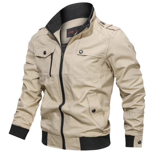 Veste pour hommes à col montant et poches zippées 0