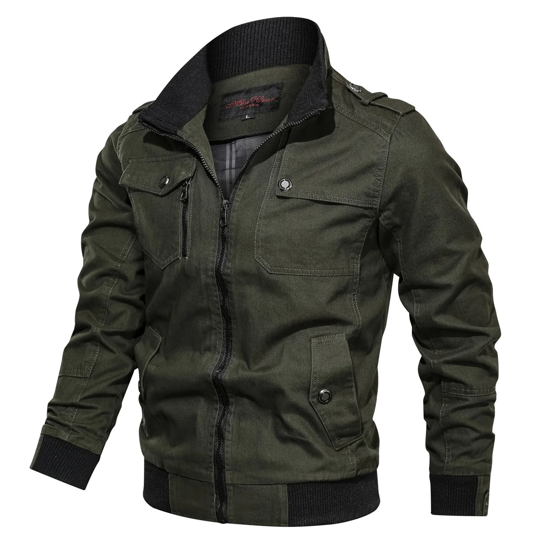 Veste pour hommes à col montant et poches zippées 10