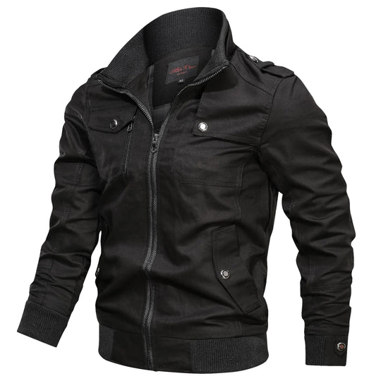 Veste pour hommes à col montant et poches zippées 4