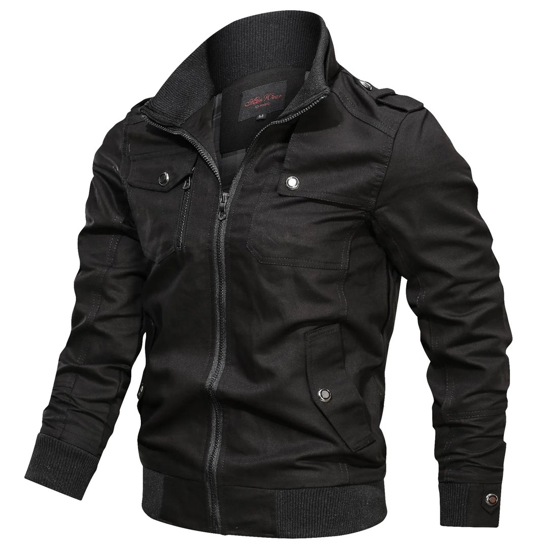 Veste pour hommes à col montant et poches zippées 6