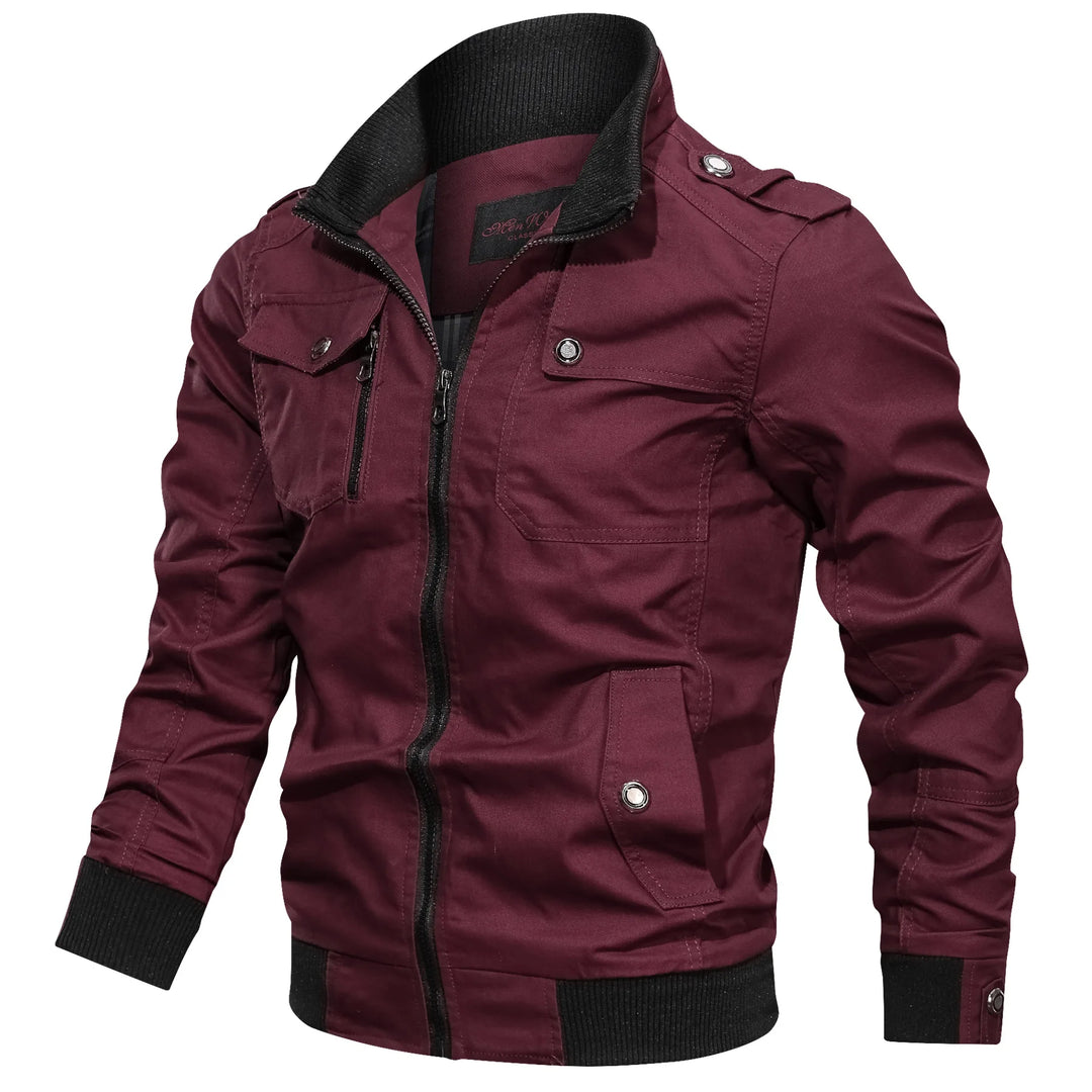Veste pour hommes à col montant et poches zippées 8