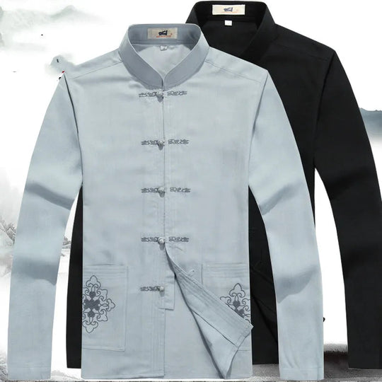 Vêtement Pour Homme Ensemble Japonais Manches Longues et Pantalon Assorti 1