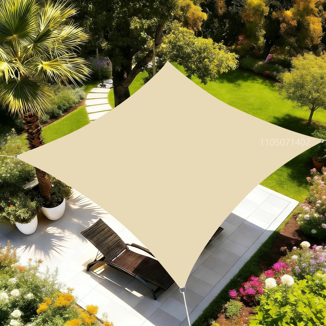 Voile D'Ombrage Rectangulaire Imperméable Avec Protection UV Pour Extérieur 1