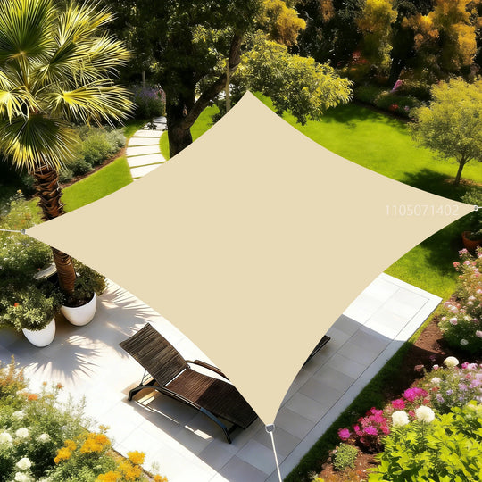 Voile D'Ombrage Rectangulaire Imperméable Avec Protection UV Pour Extérieur 1