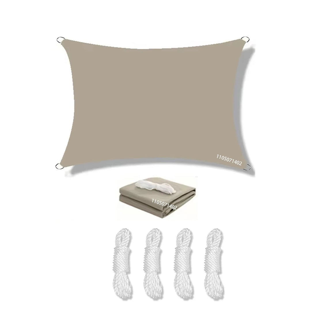 Voile D'Ombrage Rectangulaire Imperméable Avec Protection UV Pour Extérieur 16