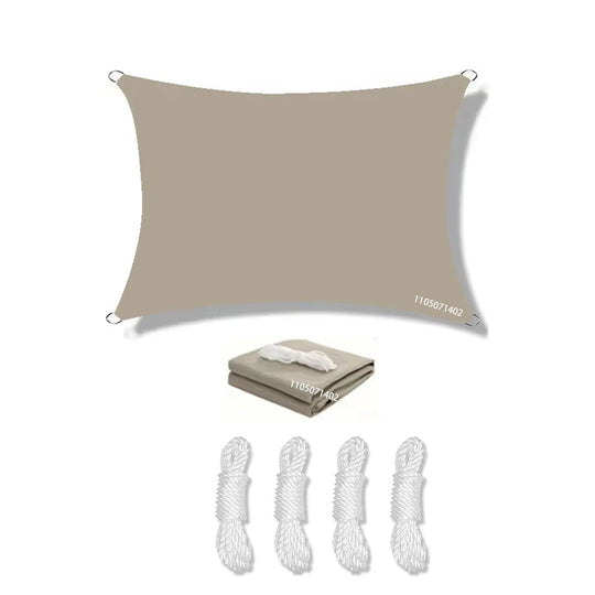 Voile D'Ombrage Rectangulaire Imperméable Avec Protection UV Pour Extérieur 16
