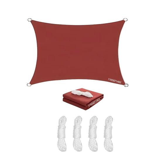 Voile D'Ombrage Rectangulaire Imperméable Avec Protection UV Pour Extérieur 6