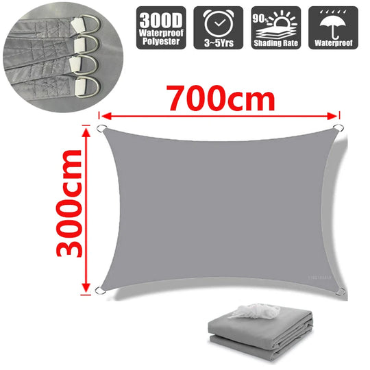 Voile d'ombrage extérieur carré et rectangulaire résistant aux UV 11