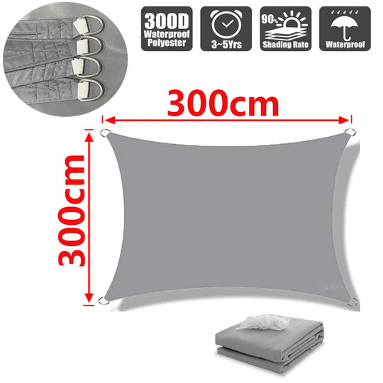 Voile d'ombrage extérieur carré et rectangulaire résistant aux UV 12