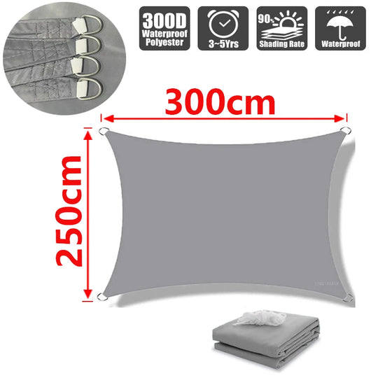 Voile d'ombrage extérieur carré et rectangulaire résistant aux UV 14