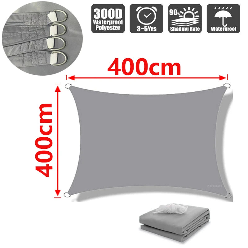 Voile d'ombrage extérieur carré et rectangulaire résistant aux UV 21