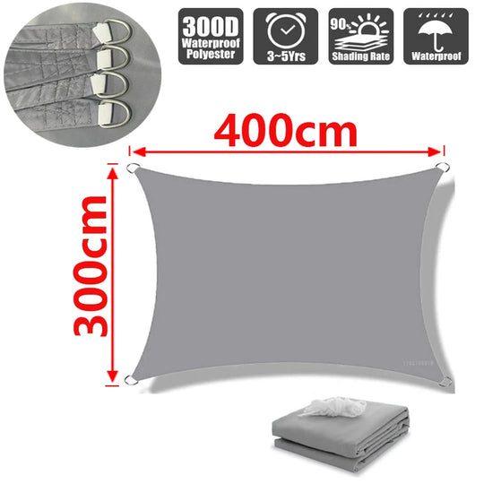 Voile d'ombrage extérieur carré et rectangulaire résistant aux UV 26