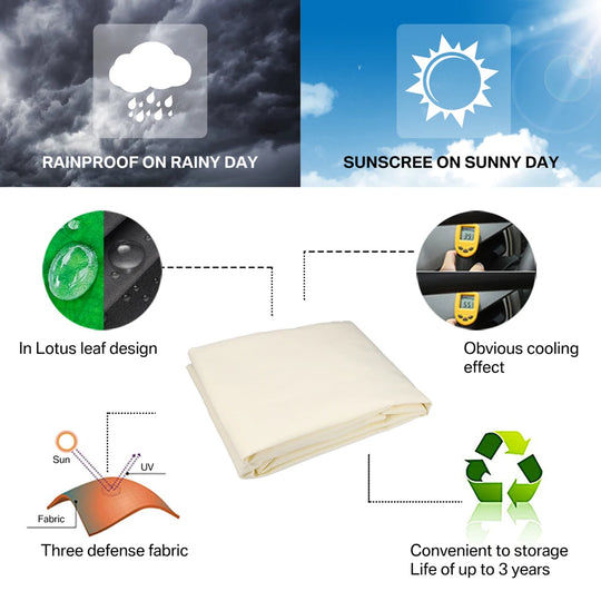 Voile d'ombrage extérieure imperméable pour jardin et patio 1