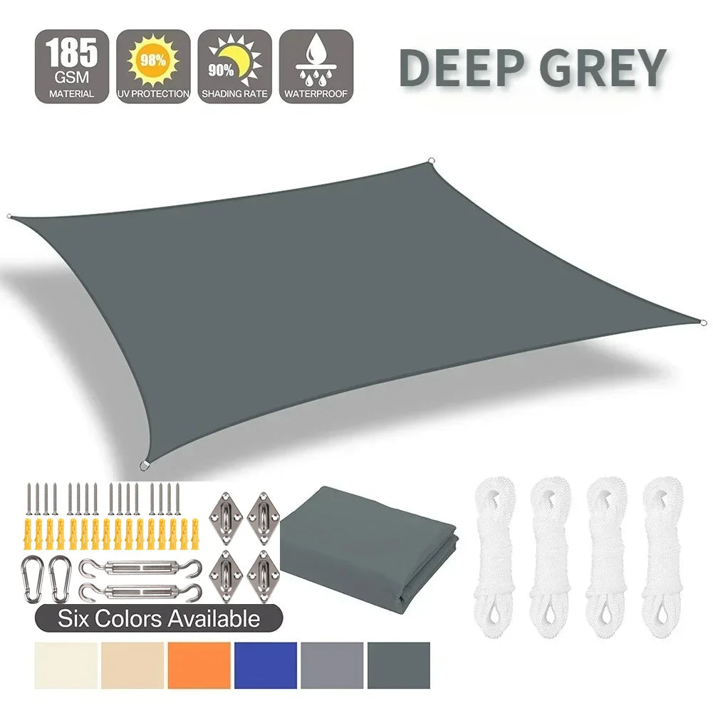 Voile d'ombrage extérieure imperméable pour jardin et patio 13