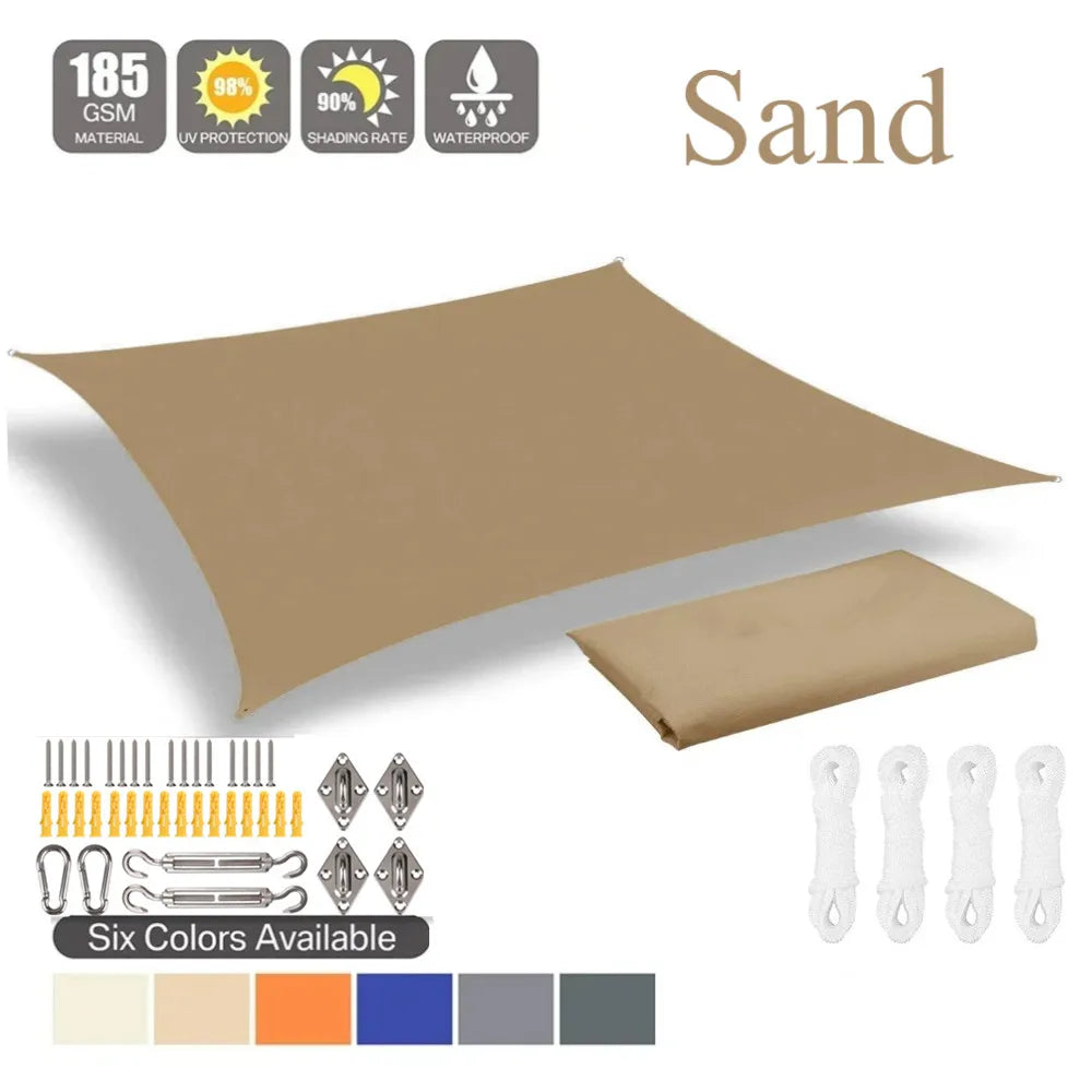Voile d'ombrage extérieure imperméable pour jardin et patio 18
