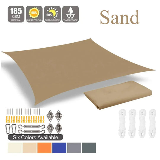Voile d'ombrage extérieure imperméable pour jardin et patio 18