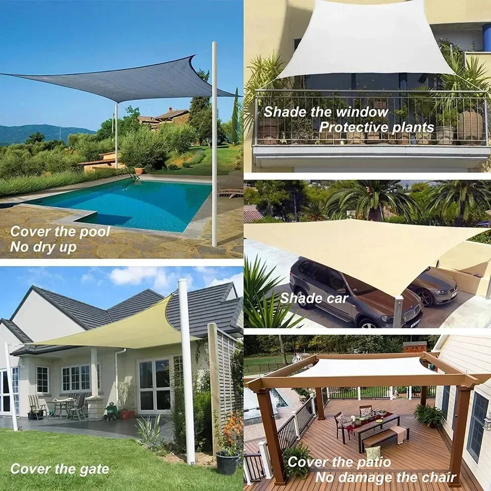Voile d'ombrage extérieure imperméable pour jardin et patio 5