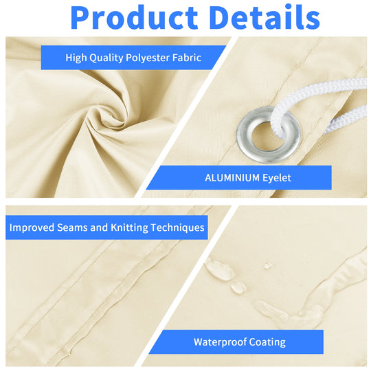 Voile d'ombrage imperméable avec œillets pour extérieur 3
