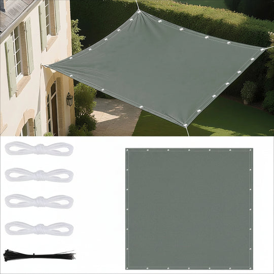 Voile d'ombrage imperméable avec œillets pour extérieur 7