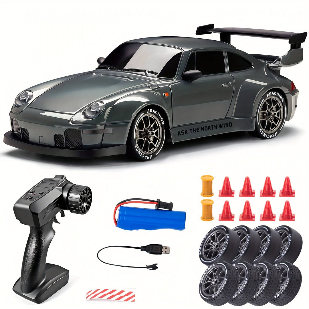 Voiture Télécommandée Drift 1:24 Avec LED Pour Enfants 4WD 3