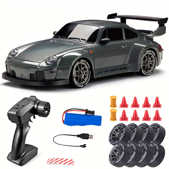 Voiture Télécommandée Drift 1:24 Avec LED Pour Enfants 4WD 3